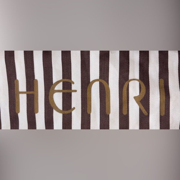 Henri Bendel Authentic Brown and White Striped Garment/Dust/Laundry Bag - Picture 8 of 11